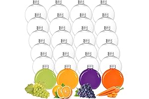Elsjoy Plastic Potion Bottles with Caps (24 Pack of 10-Ounce Reusable Containers)