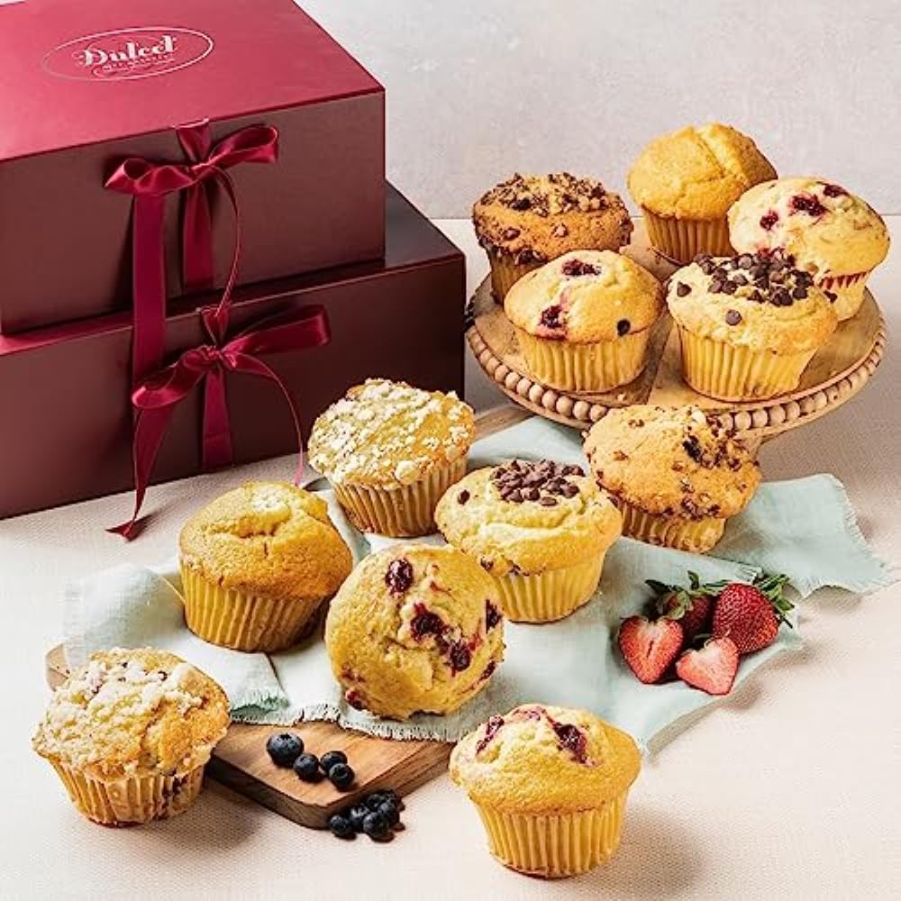 Dulcet Gift Baskets Fresh Muffins Bakery 2Tier Jumbo