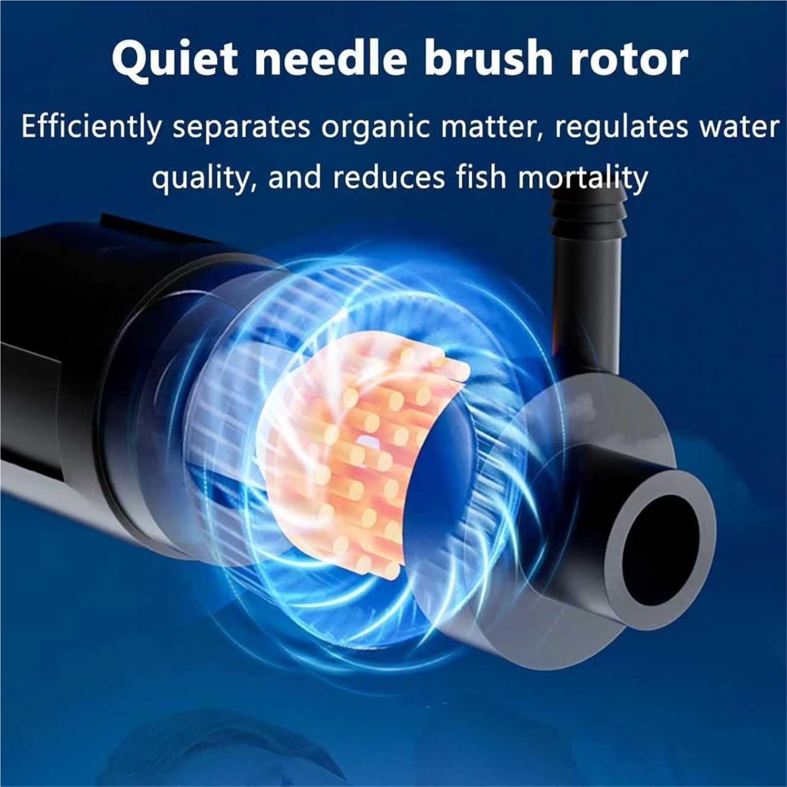 Skimmer de proteínas para acuarios de agua salada | Skimmer de superficie con tubo de aguas residuales | Herramienta de limpieza de filtro separador de recogida
