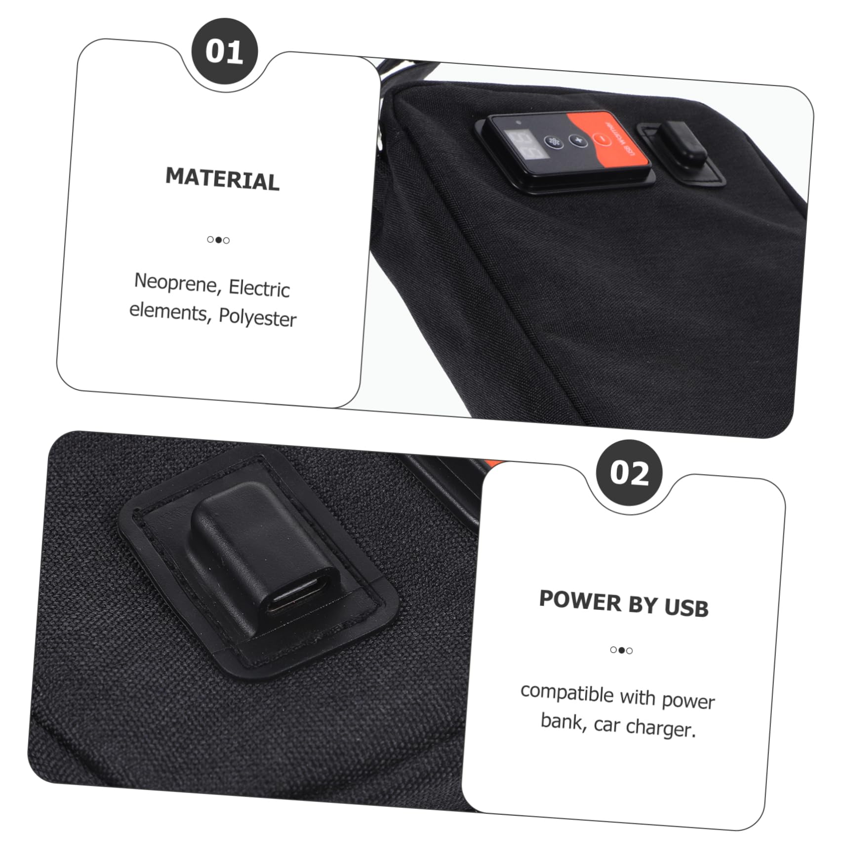 Calentador de Toallitas Húmedas USB Portátil para Ñiño Negro