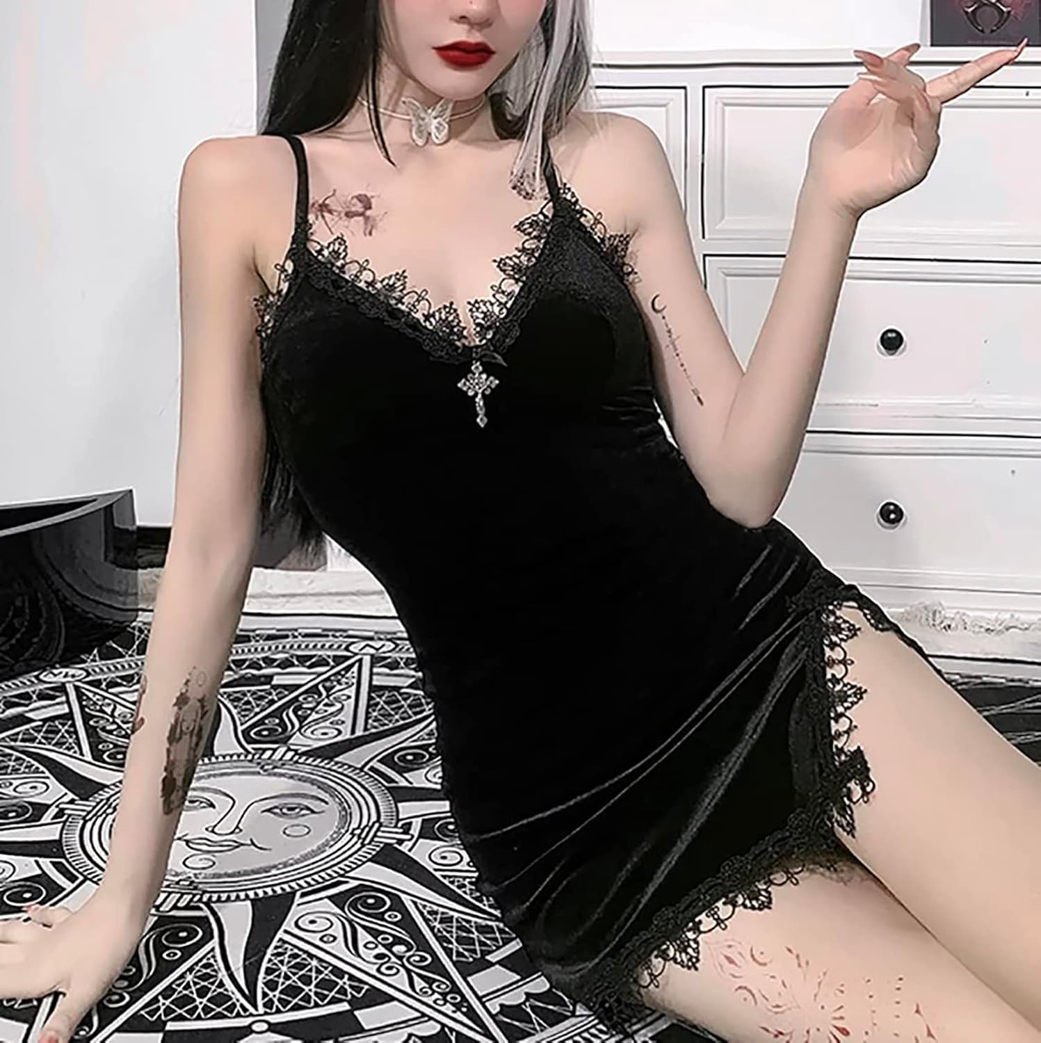 Gothic Dress Vintage Plus Size Goth Dresses for Women Romantic Casual Clothes Fashion Dress - Image 4