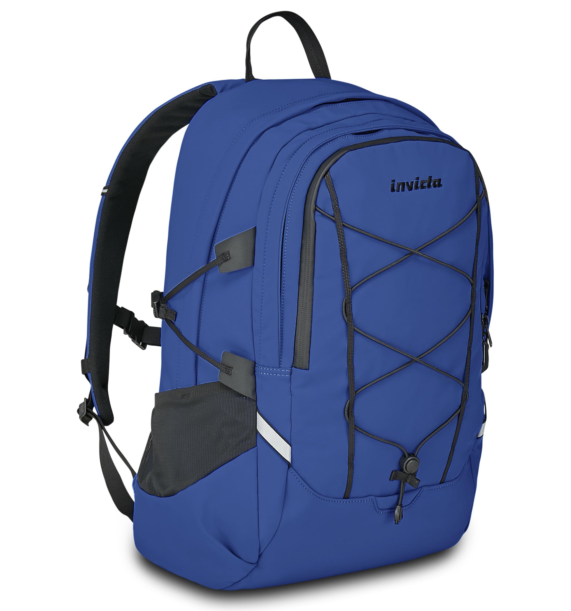 Invicta Zaino Lavoro Invict-Act Plus, Blu, Doppio Scomparto Con Tasca PC 14", Tasca Borraccia e Fondo Rinforzato, Zaino Capiente e Versatile da 29 L Per Ufficio e Università, Per Uomo e Donna