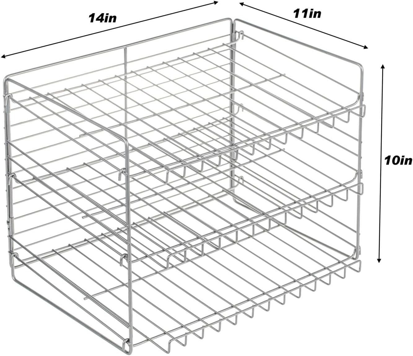 Iron Wire Stackable Can Rack Organizer Chrome