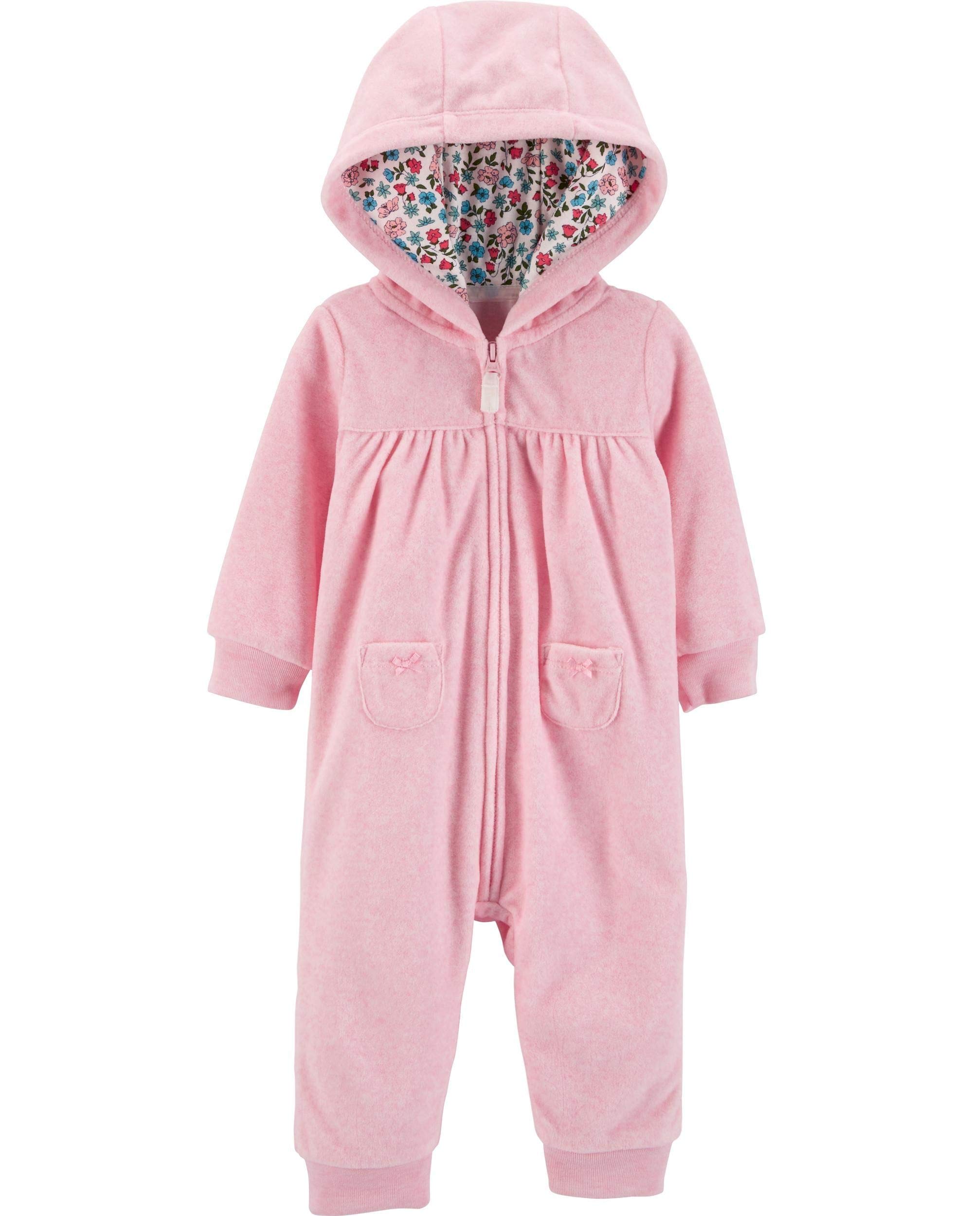 Carters bebé niñas calidad. Forro polar con capucha mono