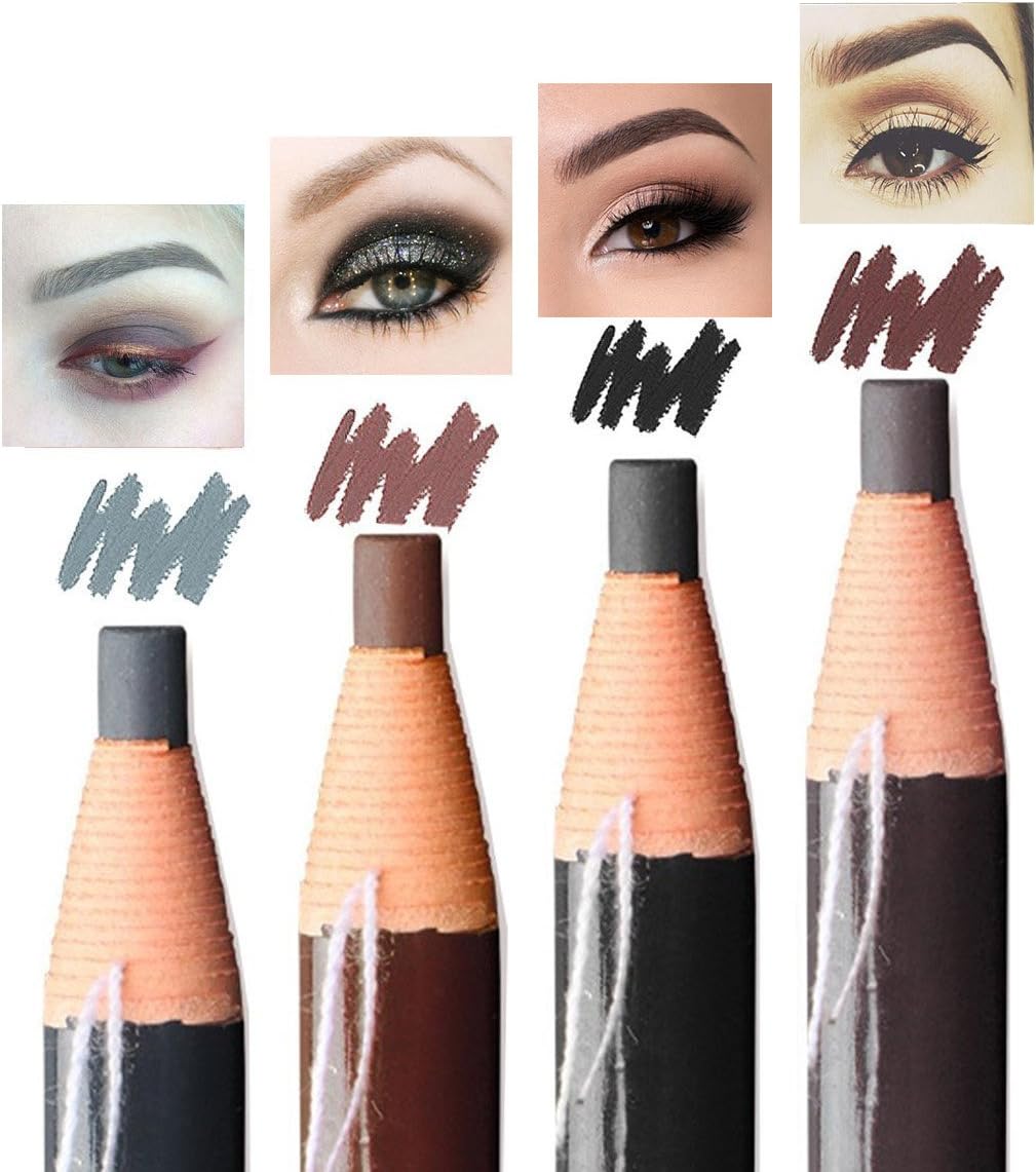 Eyebrow Pencil Long Lasting Waterproof Easy To Color Durable Peel Off Pull Cord Brow Pen Makeup Cosmetic (light coffee)