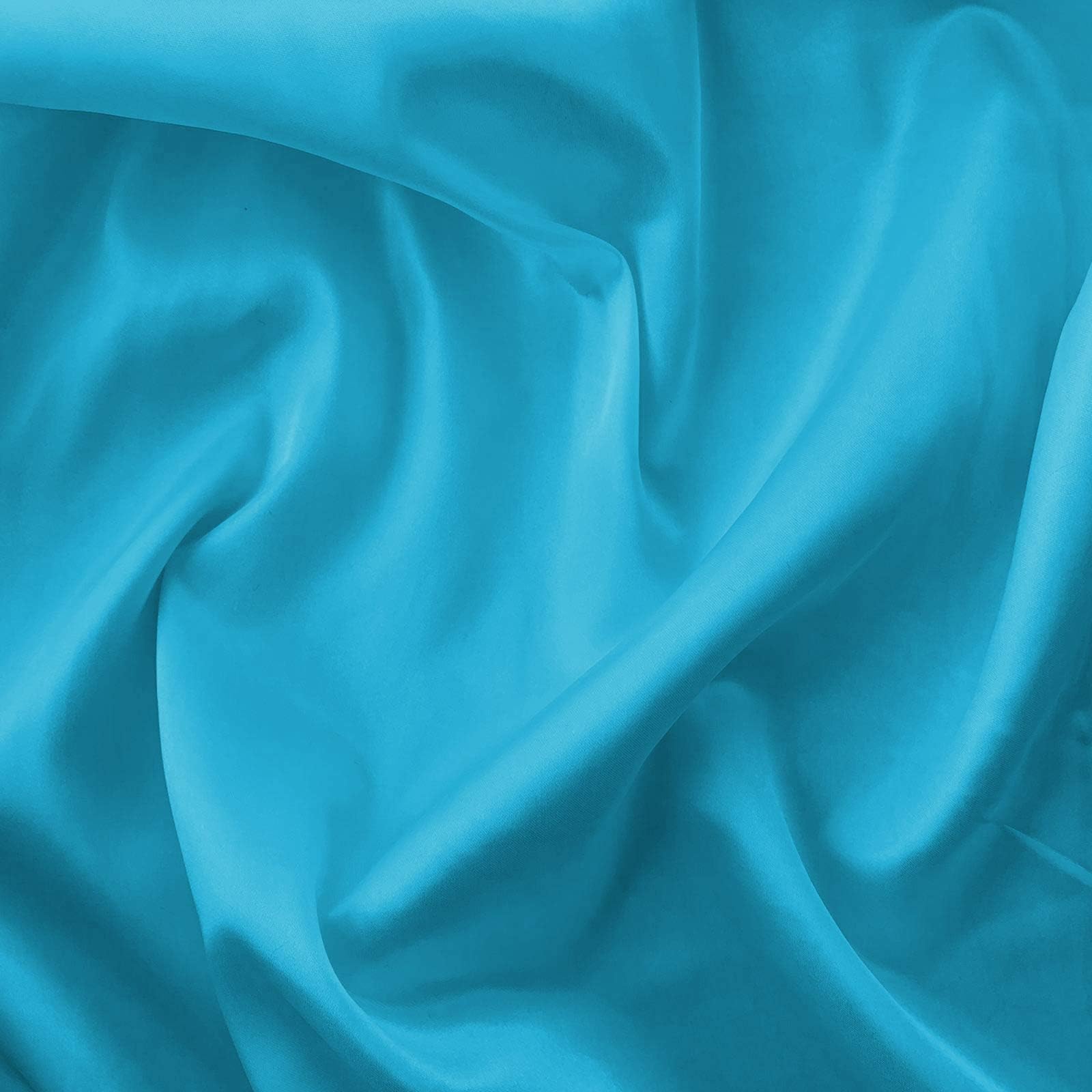 – Silky Satin Liquid Fabric Plain Luxury Dress Craft Decoration Drape Dancewear Material 60" – 150cm Wide | Sold Per Half Metre (Turquoise)
