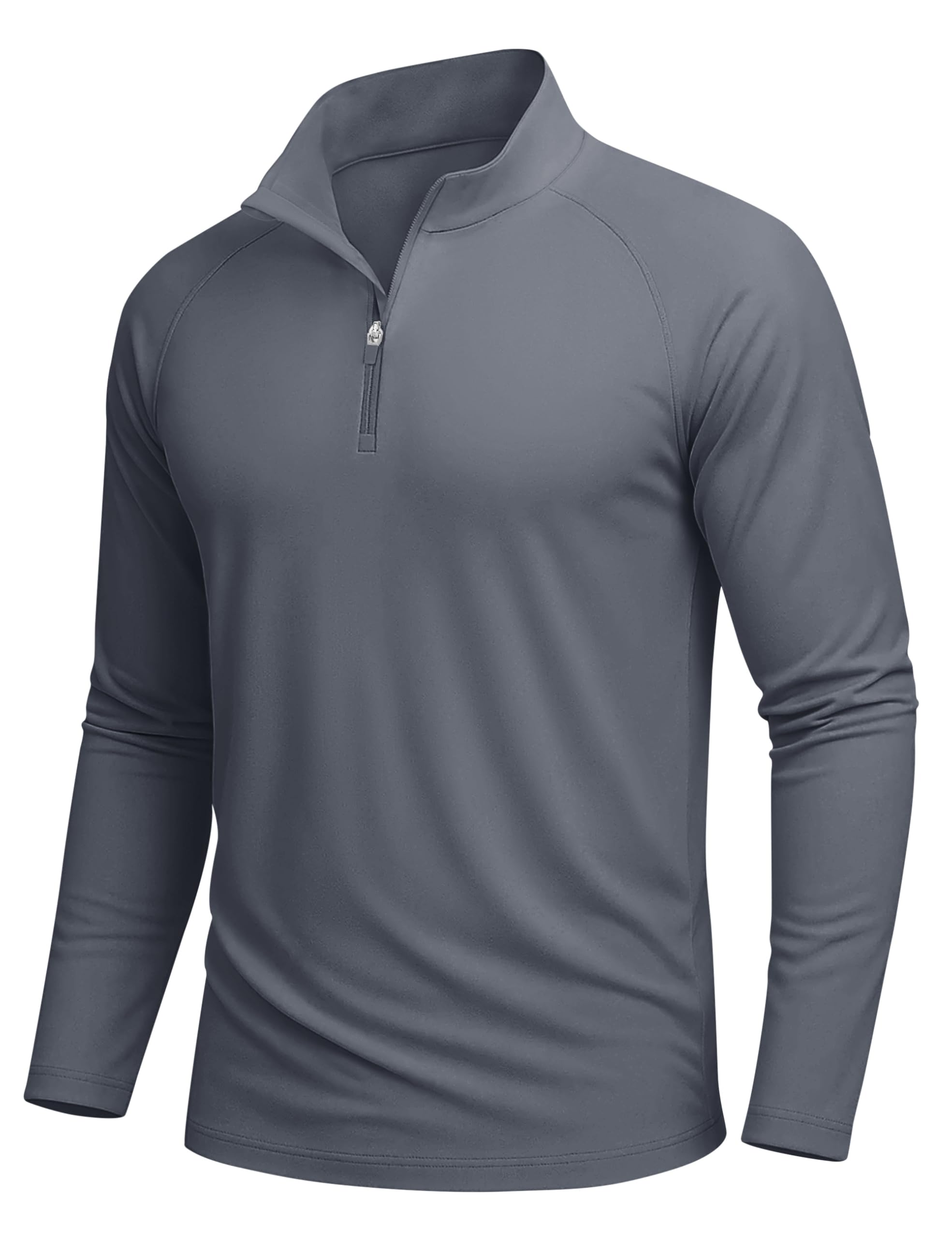 MAGCOMSEN UV Shirt Herren UPF 50+ 1/4 Reißverschluss Funktionsshirt Langarm Rashguard Sportshirt Sweatshirt Longsleeve