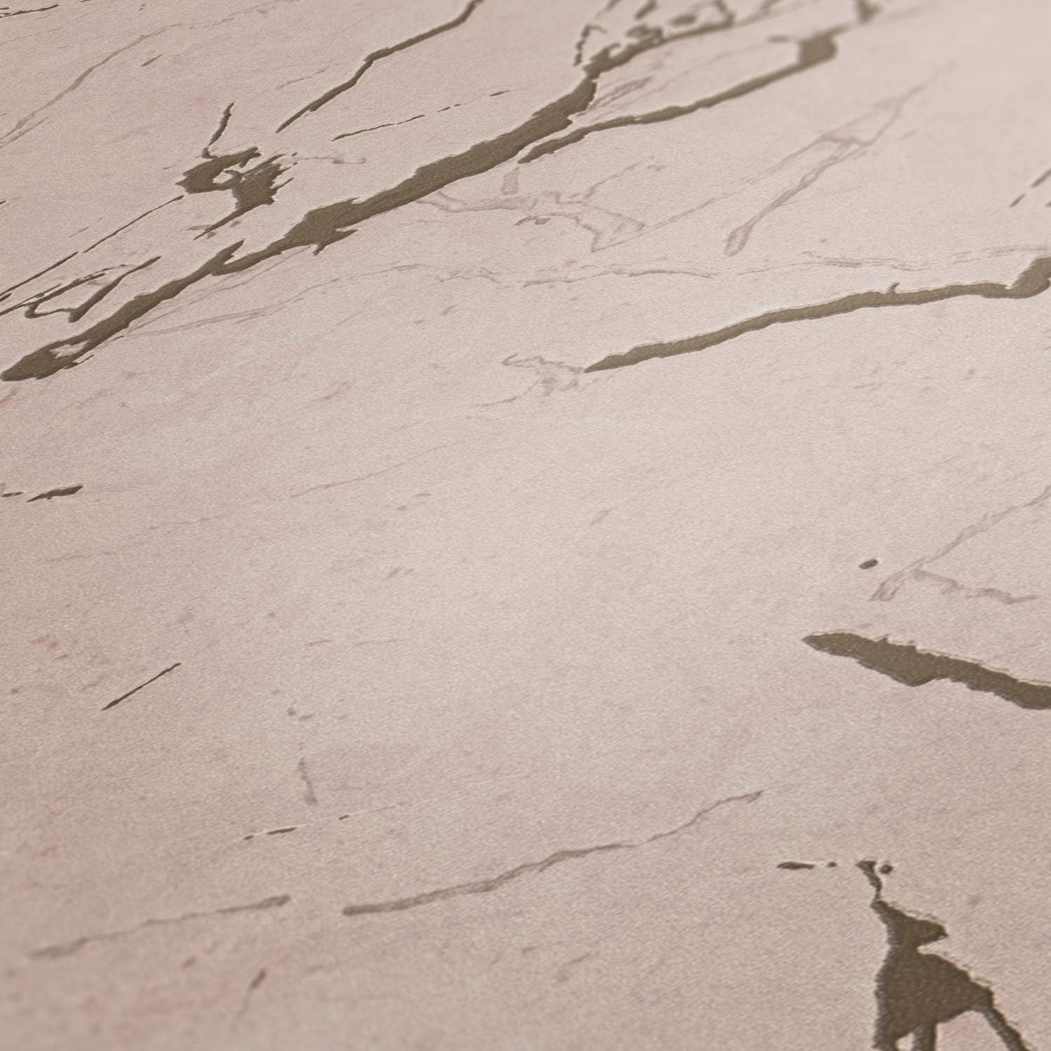 Livingwalls Marble Wallpaper Metropolitan Stories 2 A.S. Création Non-Woven 10.05 m x 0.53 m Metallic Pink Made in Germany 378554 37855-4