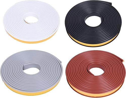 Miniatura 8 de Bandas de borde en forma de U, borde de chapa autoadhesiva de 16.4 pies, protector flexible de bordes de muebles TPE para reparación de gabinetes,