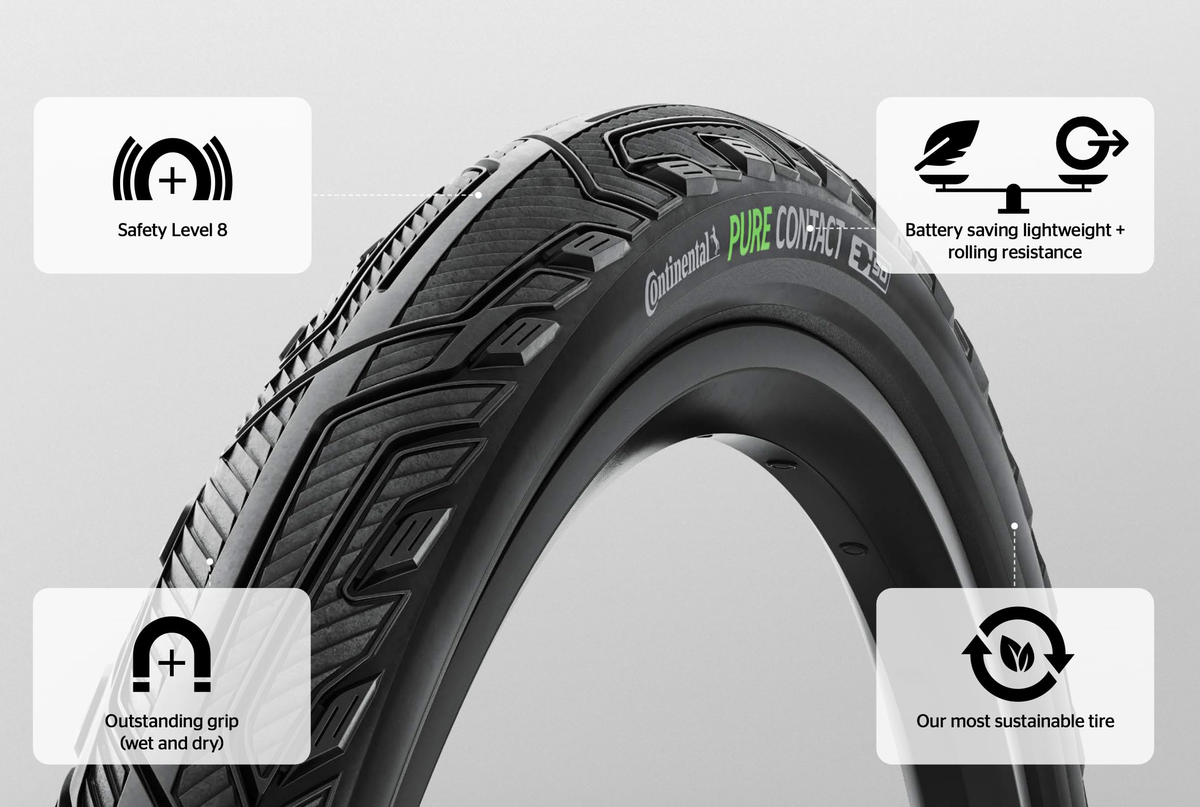 Continental FALTR PURECONT 60-584 B-B Plus RT, Schwarz