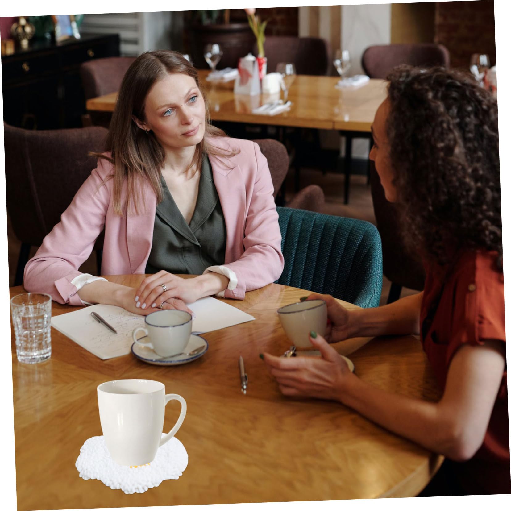 AUTSUPPL 1Set DIY Punch Needle Coaster Kit Complete Material for Fun Coaster Making for Beginners with Easy to Follow Instructions Great for Crafting and Sharing with Friends