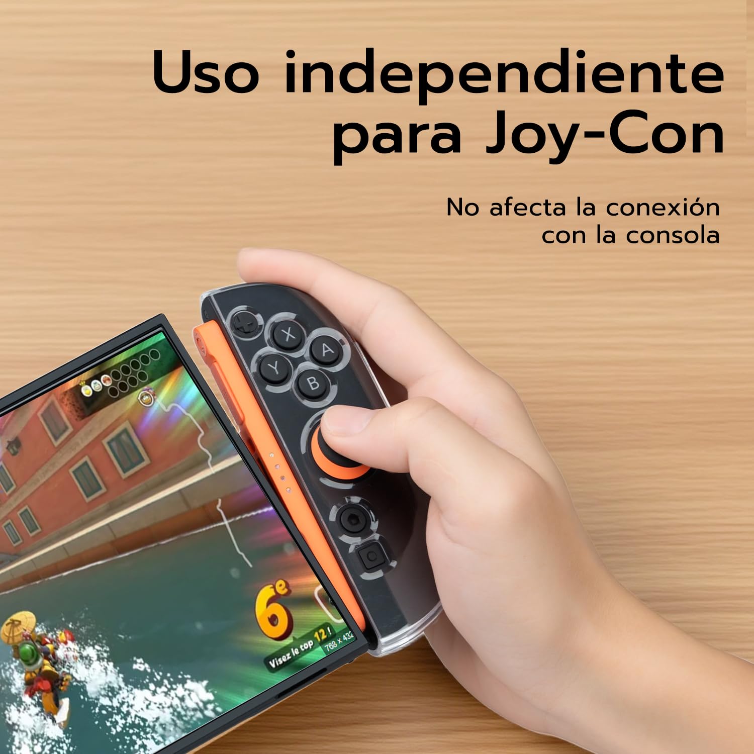 Mcbazel Funda Protectora Transparente de TPU para Nintendo Switch 2 Joy-con, Funda Transparente Resistente Compatible con Nintendo Switch 2 Joy-con