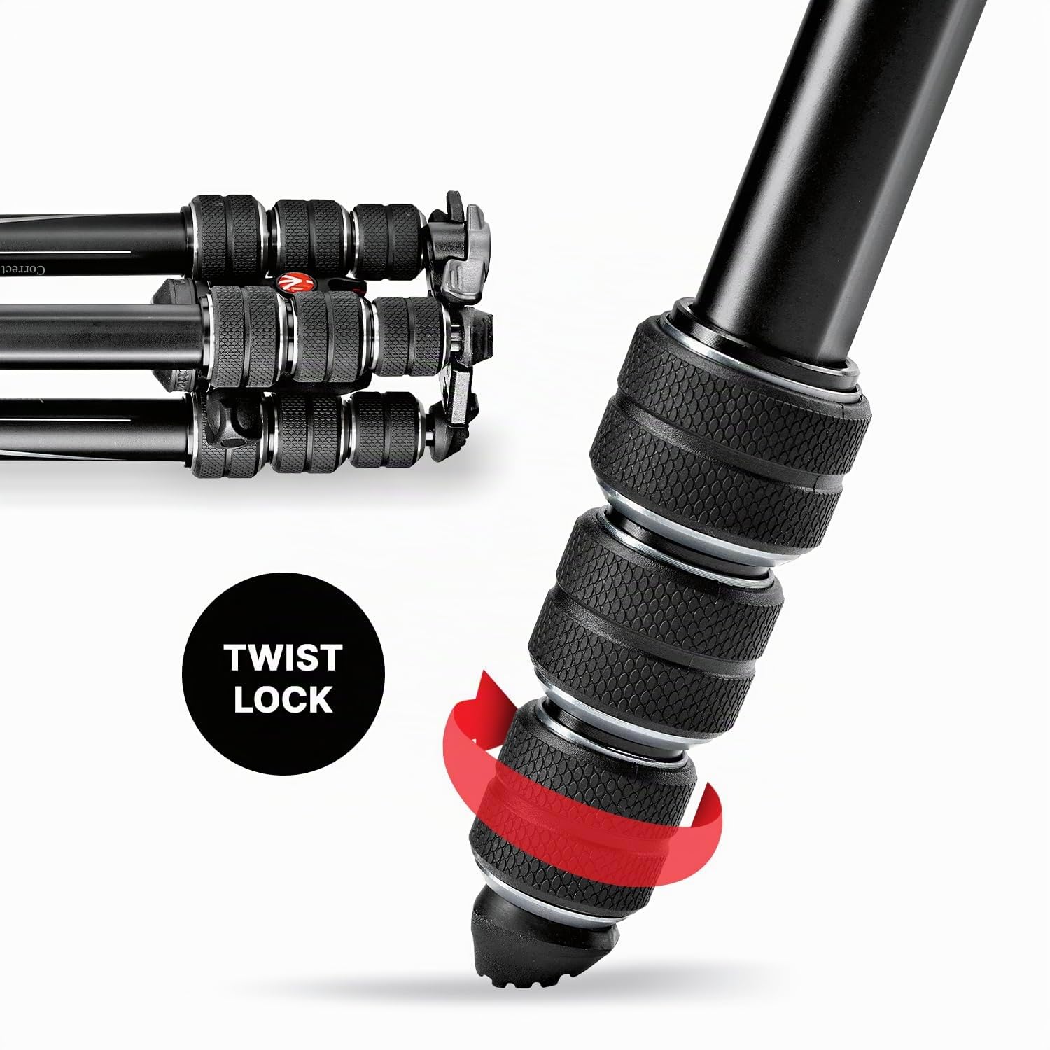 Manfrotto Befree GT XPRO Trépied Aluminium, Rotule Ball Centrée 496, Fermeture Twist, Colonne 90°, Plateau 200PL-PRO, pour Reflex, Hybrides avec Objectifs à Longue Focale, Photo Macro, MKBFRA4GTXP-BH