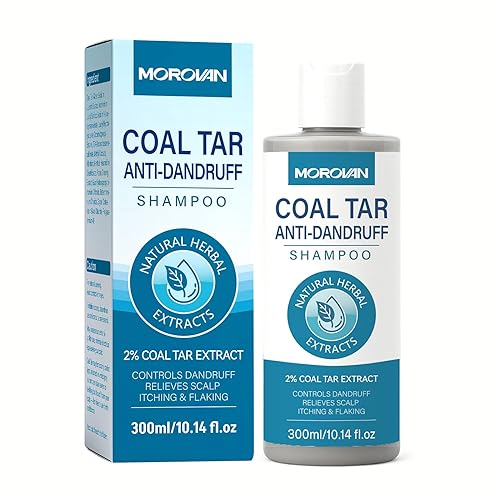 Champú de alquitrán de carbón al 2% para caspa severa, psoriasis y picazón en el cuero cabelludo  Tratamiento medicado para la dermatitis seborreica