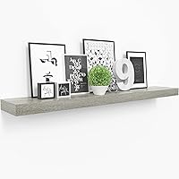 Vista 26 de Ballucci Estante flotante, estante de pared de madera de 36 pulgadas con soportes invisibles para baño, sala de estar, dormitorio, cocina, Negro