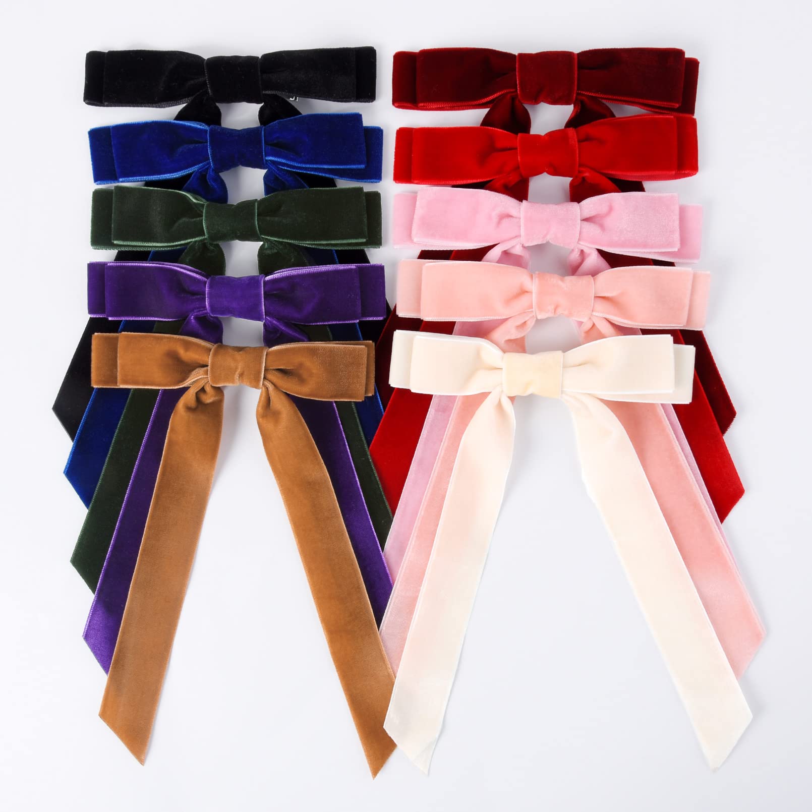 Amazon.com : 10PCS Velvet Bows Hair Clip Ribbon Accessories 