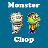 Dice the falling monsters before they fall off the screen