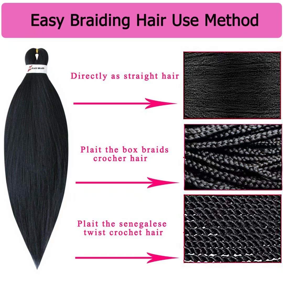Prestretched Braiding Hair Red Hot Water Setting Braiding Hair 26 Inch