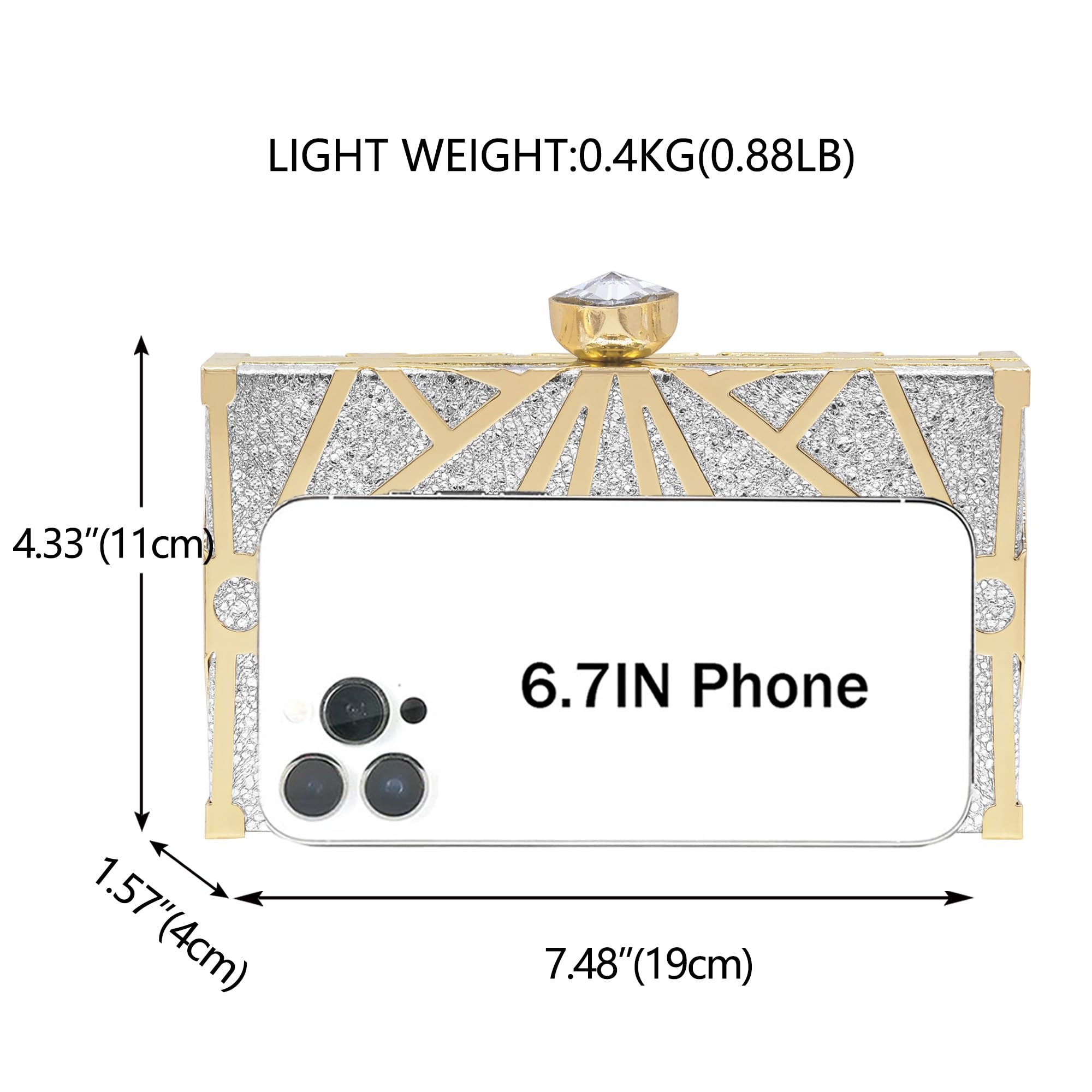 Milisente Gold Clutch Purses For Women Metallic Bridal Evening Clutch Bags Evening Formal Handbags
