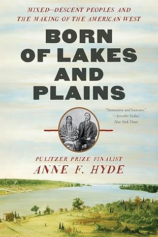 Book cover with a photo of a Native American woman and her white husband with a background of a river with green banks