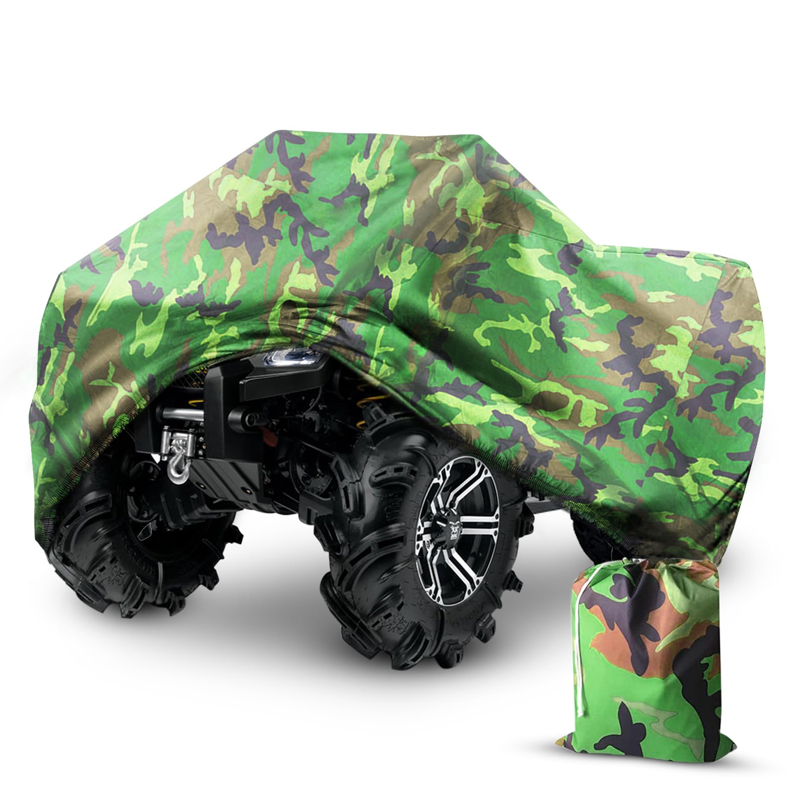 Tokept ATV Waterproof Cover, 210D All Weather Protection Quad Bike Cover from Snow, Rain or Sun, Fits up to 100 Inch 4 wheelers (Camouflage XXXL)