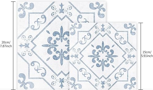 Miniatura 4 de 12 calcomanías de vinilo esmerilado para transferencia de salpicaduras en muro, adhesivo autoadhesivo para suelo de cocina, baño, mediterráneo, 8 x