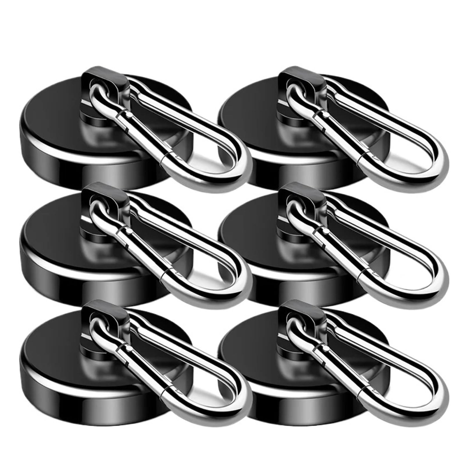 Genérico Ganchos magnéticos de neodimio resistentes, giratorios 360°, for llavero, aptos for colgar en el hogar, la cocina y baño, 5 o 10 unidades(Black,10Pcs yellow)