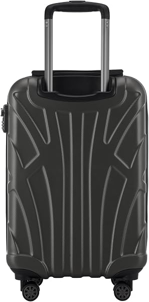 suitline - Handgepäck Hartschalen-Koffer Koffer Trolley Rollkoffer Reisekoffer, TSA, 55 cm, ca. 34 Liter, 100% ABS matt, Graphite - 3