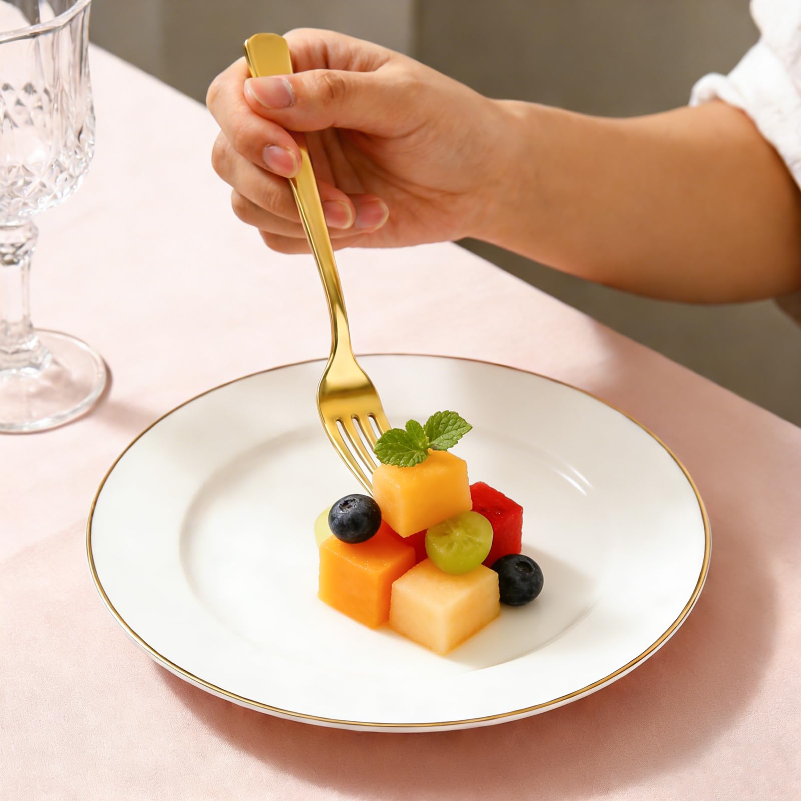 180 Count Gold Plastic Forks Heavy Duty, Disposable Plastic Silverware — Amazon image 8