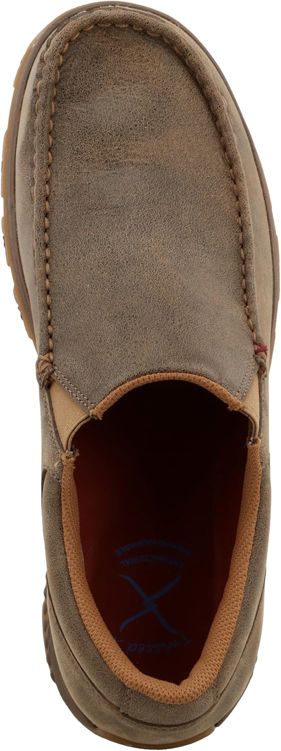 Twisted X Mens Slip on Driving Moc Shoe with Cellstretch