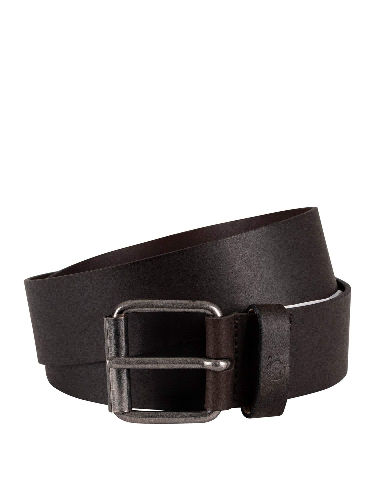 Timberland Men's Leather Belt - Dark Brown - 36W (XL)
