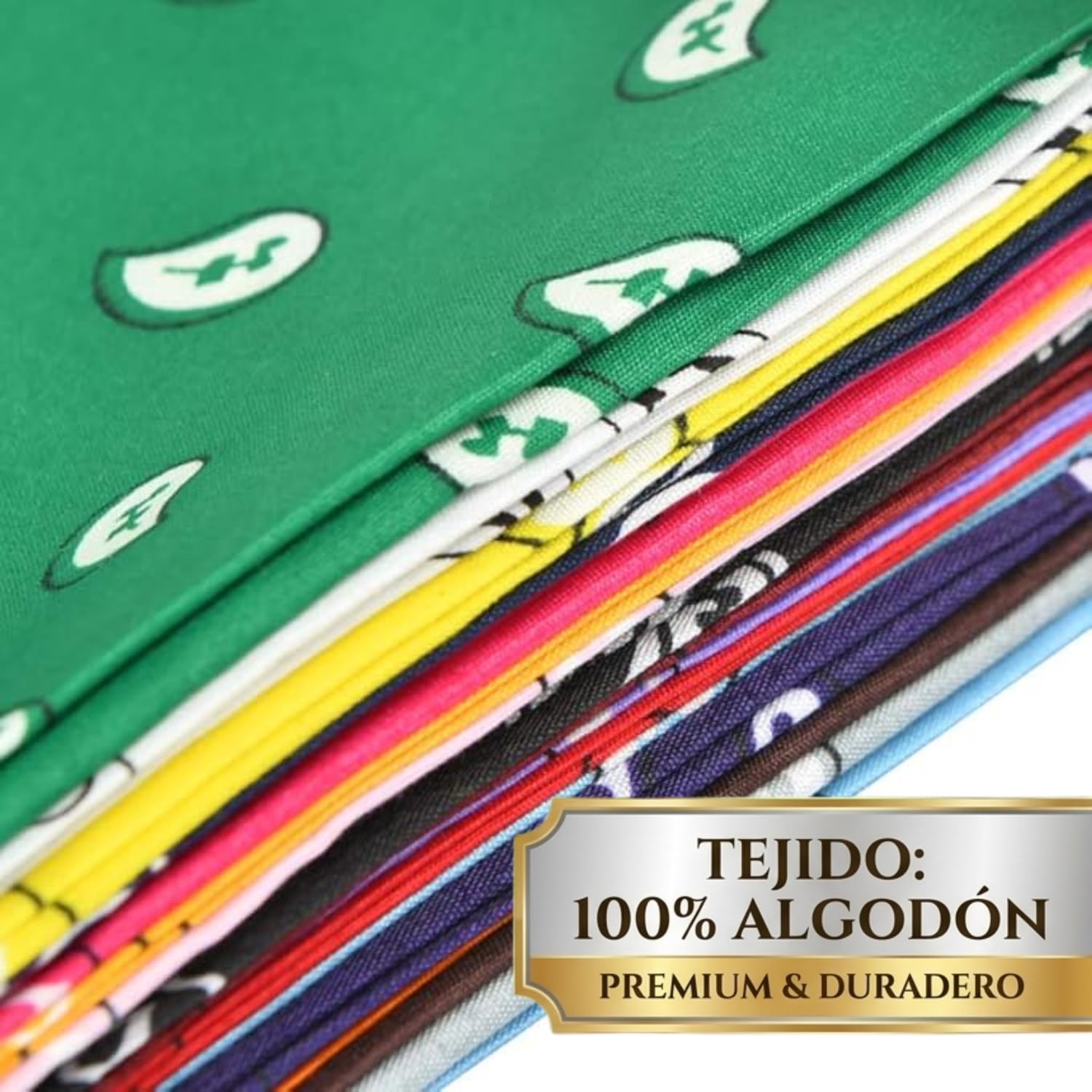 EUROXANTY Bandana 100% de algodón, Bandana con estampado Paisley, Pañuelo para hombre y mujer, Pañuelo para la cabeza, Unisex, 53 x 53 cm, 20 Colores Exclusivos