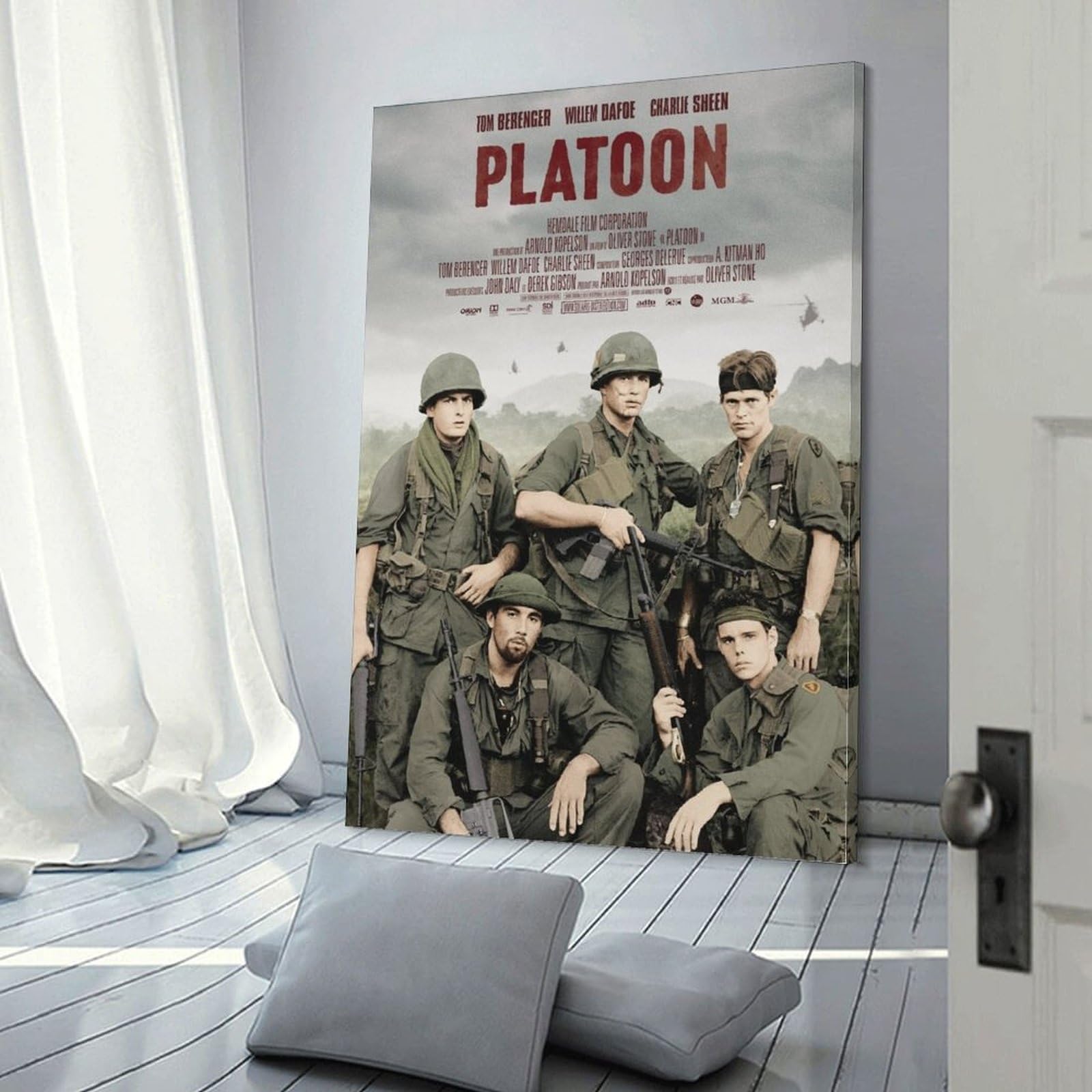Amazon.co.jp: プラトーン Platoon 映画ポスター 壁アート キャンバス