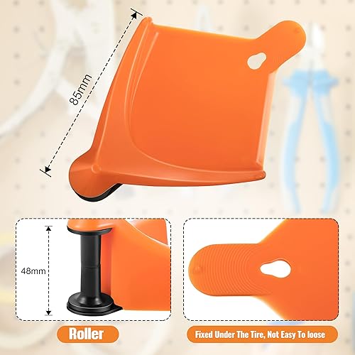 Miniatura 5 de Dreyoo 4 piezas de guía de manguera para auto, rodillo de manguera de neumático para lavado de auto, guía de manguera de neumático de detalle que