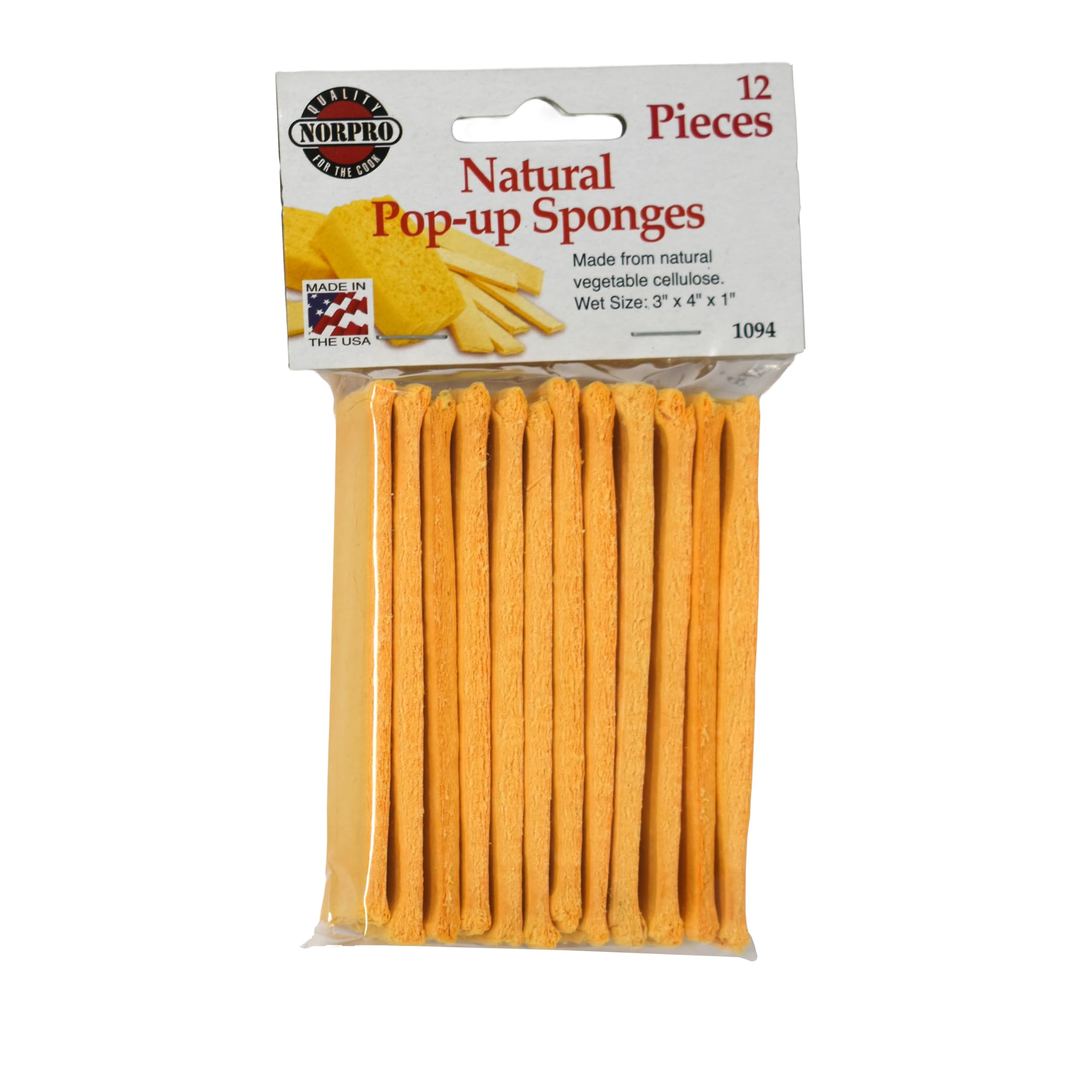 Norpro Esponjas emergentes, 12 Unidades, Esponja, 1 (Paquete), Color Beige