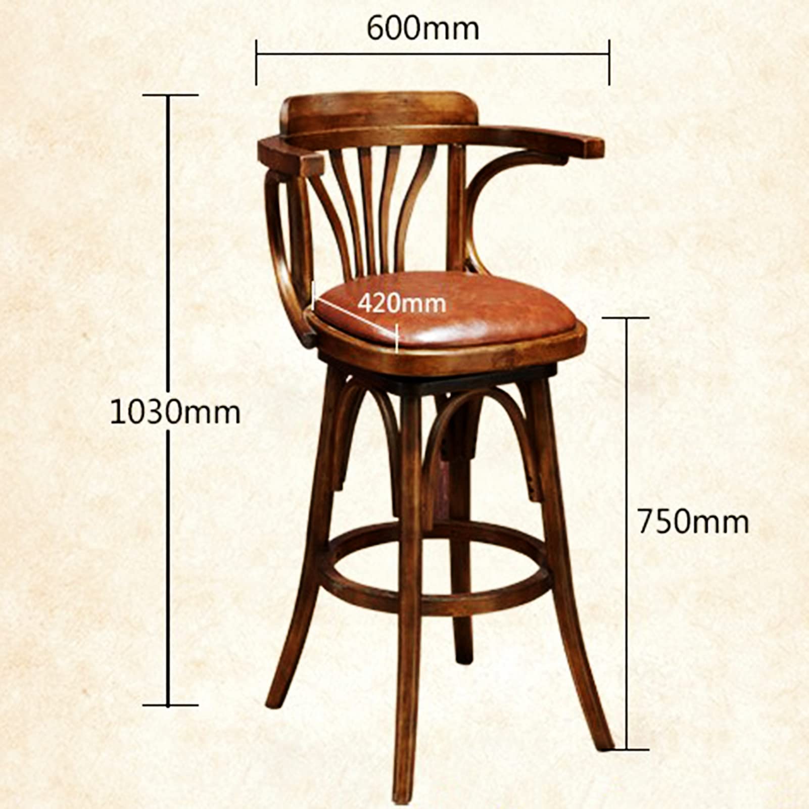 ダークブラウン バースツール スラットバック Amazon｜Uttermost Beck 30インチ 光沢仕上げ ダーク
