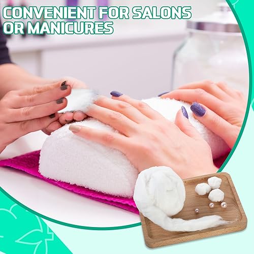 Miniatura 5 de Nuogo Rollo de bobina de algodón para salón, 260 pies, rollo de algodón de 2 libras para limpieza, manicura, cuidado de la piel, salón de belleza,