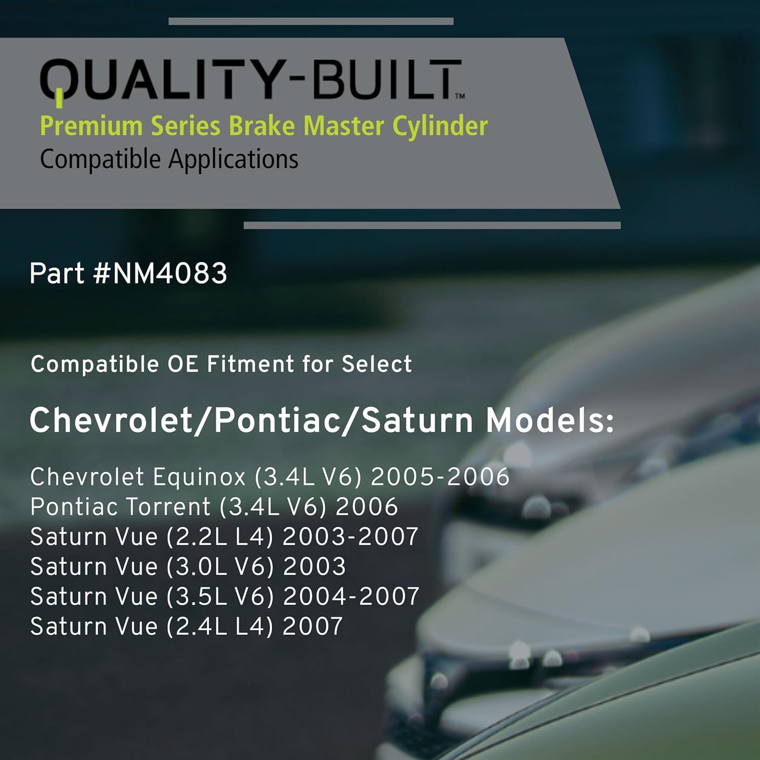 QUALITY-BUILT Brake Master Cylinder with Reservoir, NM4083, Compatible with 2003-2007 Chevrolet/Pontiac/Saturn (Equinox,Torrent,Vue)