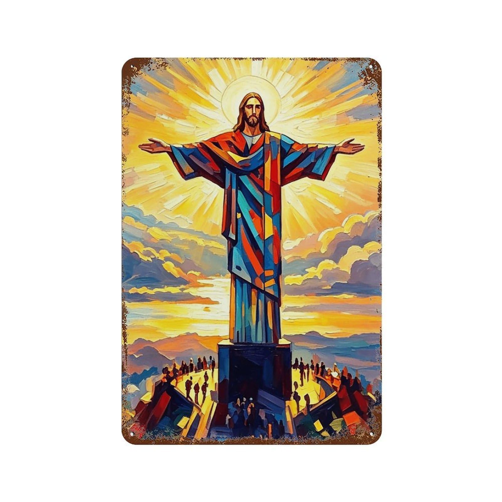 MGHTGRWE Christ Epiphany (1) Poster Wall Art Iron Vintage Metal Tin Sign Modern Home Cofffee Club Art Bar Shop Decor 30x20cm