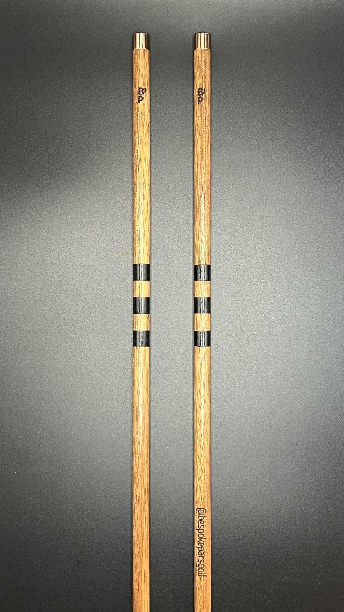 Golf Alignment Sticks Mahagoni - Black Stripes