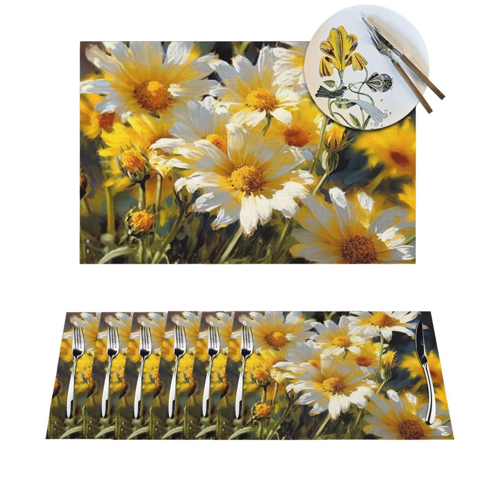 Sets de table lavables en PVC pour protéger la table de cuisine des taches et de la chaleur