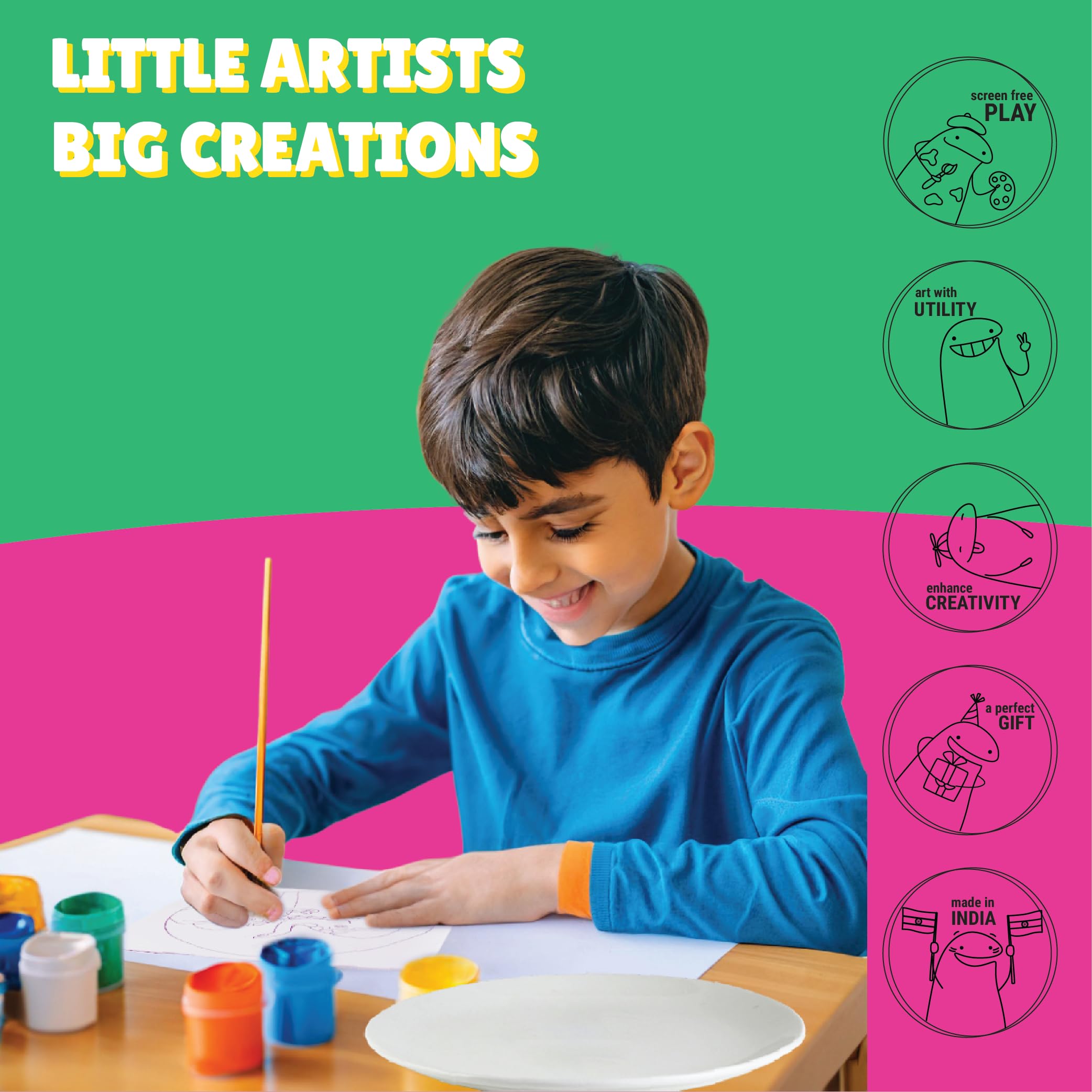 Kalakaram Paint Your Own Pichwai Art on a Plate Painting kit | Buy Painting Set/Kit for Kids 10 Year Old - Image 5 thumbnail