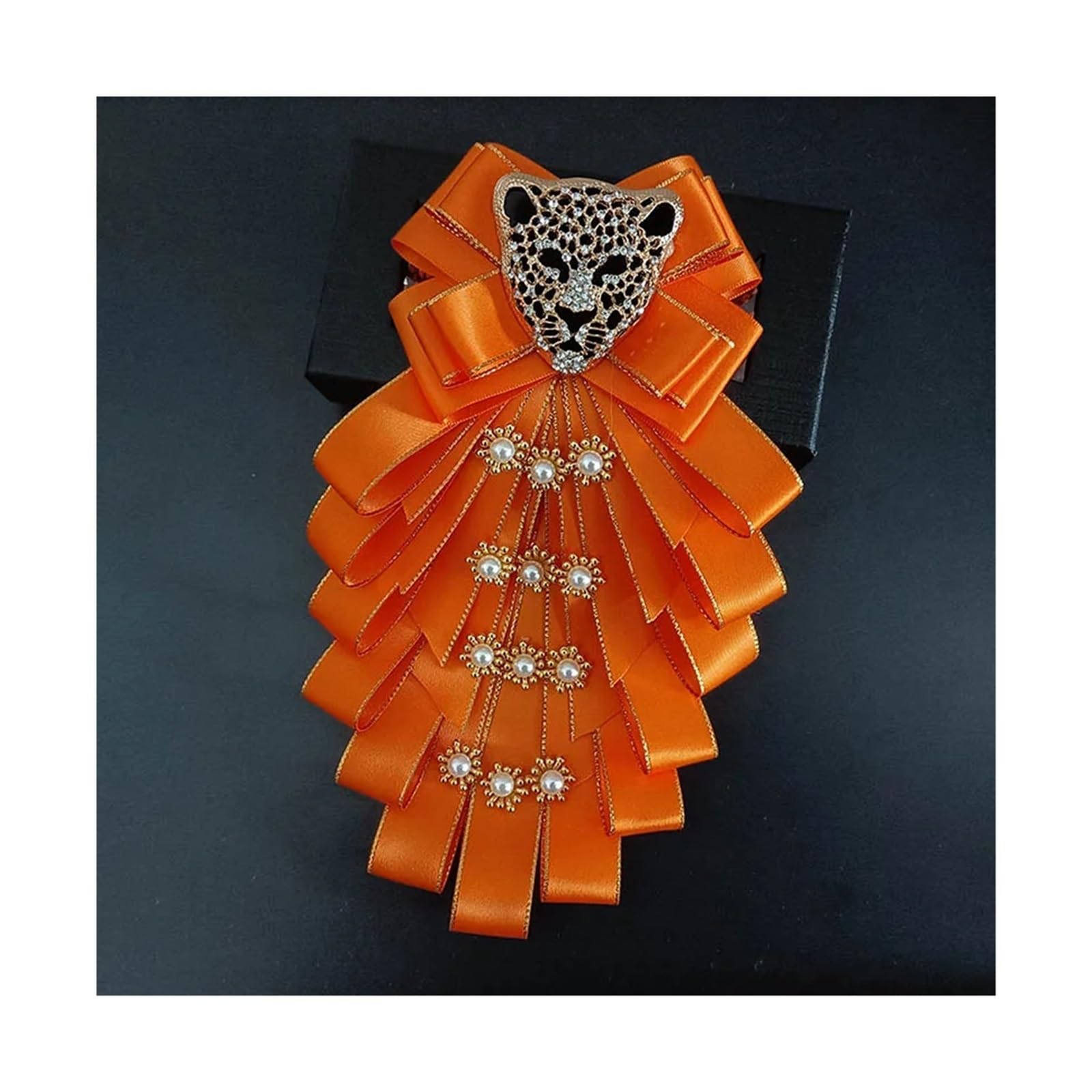 Papillon Uomo Gioielli con Spilla a Testa di Leopardo con Farfallino da Uomo(Color9)