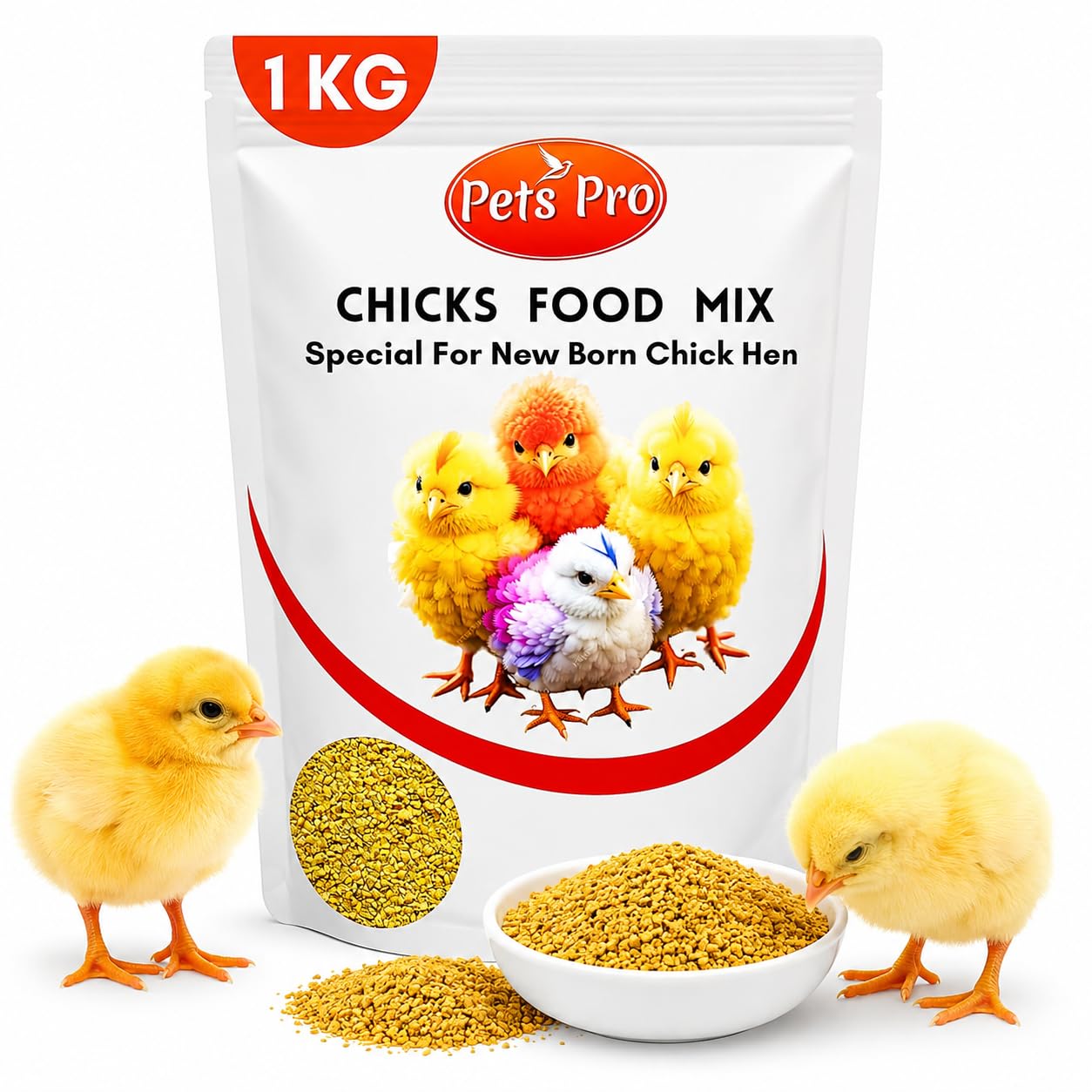 Premium Food for Chicks 1KG | Poultry Feed | Chicken Feed Pallet Hen Food Feed for Chick and Hens | Specially formulated to Meet The Nutritional of Growing Chick 1000G-image-9