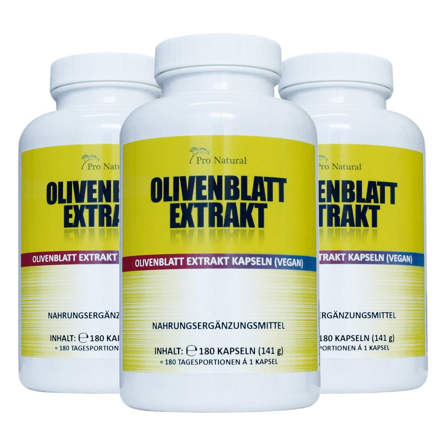 Olivenblatt Extrakt 650, 180 vegane Kapseln, hochdosiert mit 650 mg, Olivenblattextrakt mit 20% Oleuropein 130 mg
