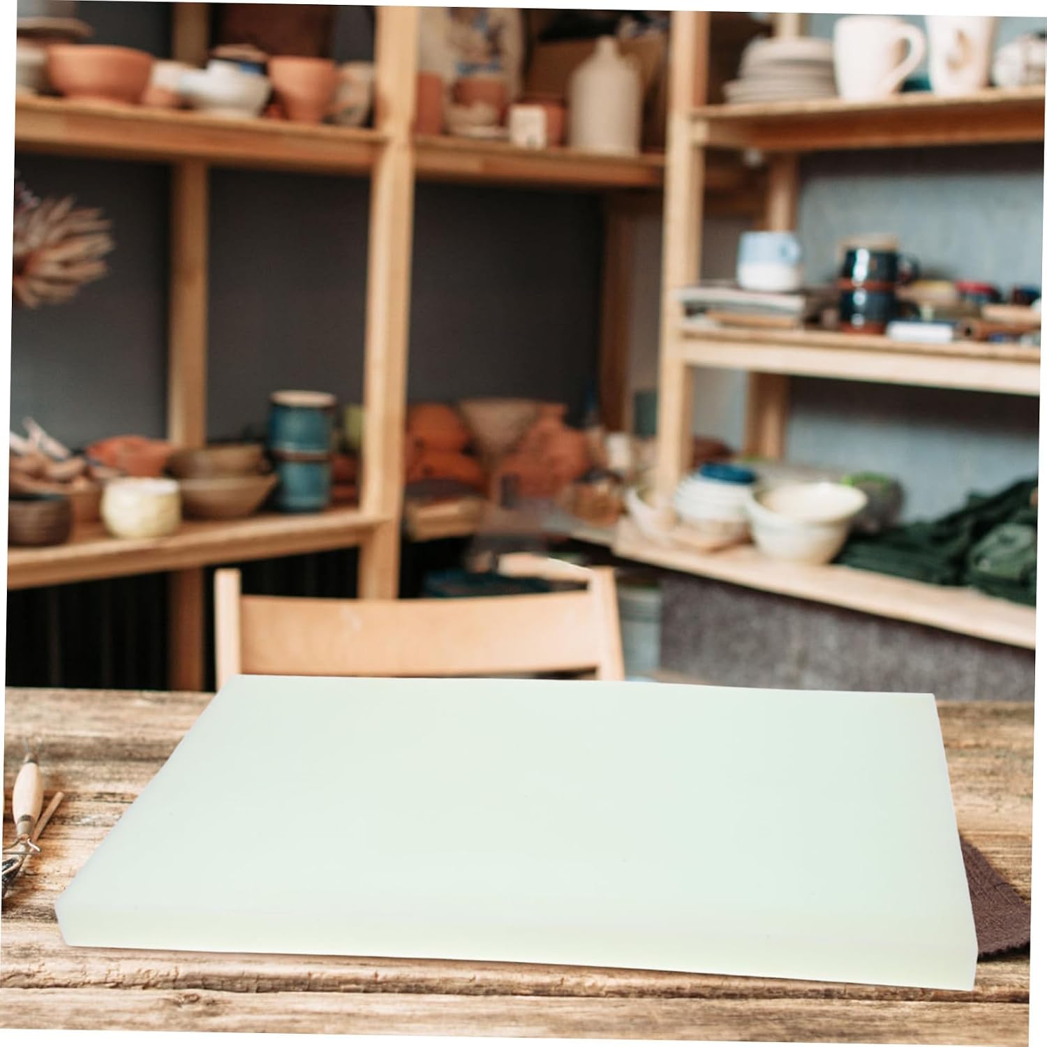 NUOBESTY High Density Foam Cushion for Pottery Projects Thick Craft Foam Pad Cuttable Inserts Water Absorbing Table Mat for Schools and Studios