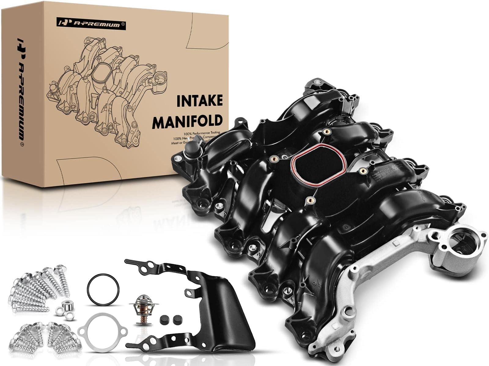 APremium Upper Intake Manifold with Gaskets Thermostat