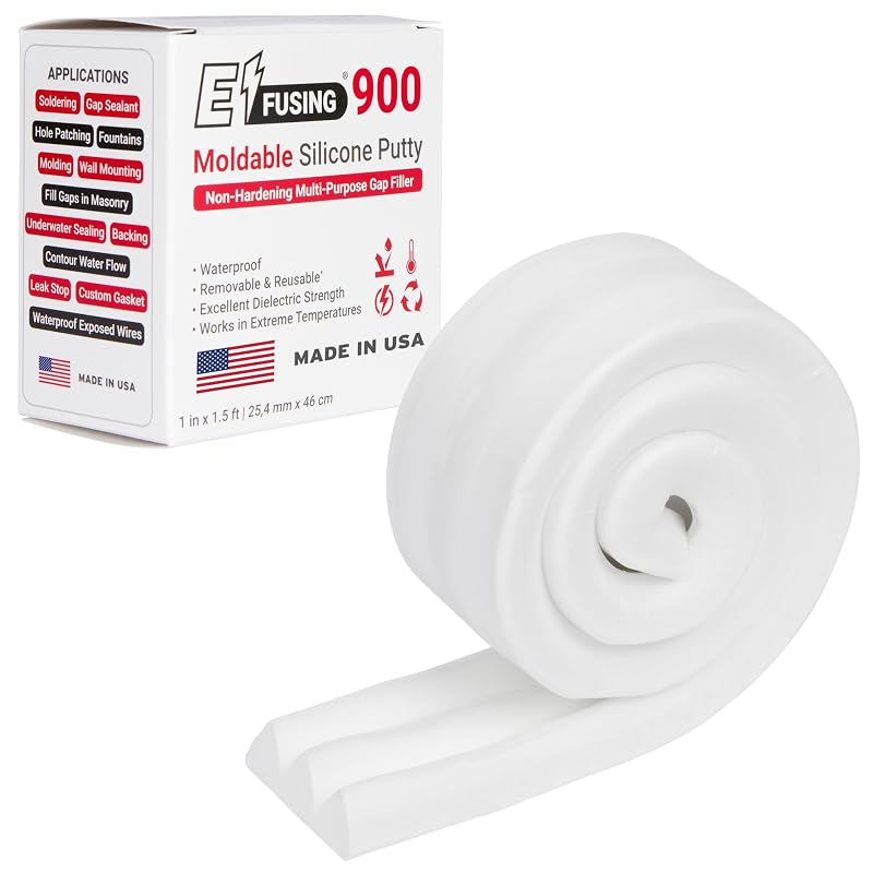 Massa de Silicone Moldável E/FUSING 900 Branca Triangular para Vedação