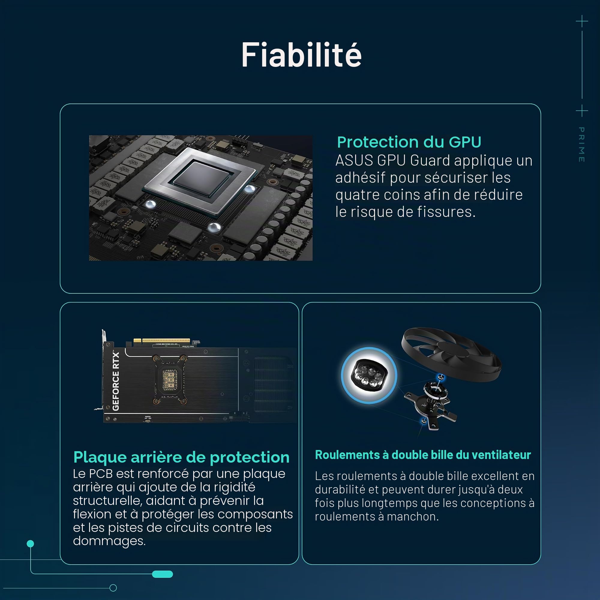 ASUS La carte graphique Prime GeForce RTX 5080 OC Edition 16 Go GDDR7 prête pour SFF (PCIe 5.0, 16 Go GDDR7, HDMI/DP 2.1, 2.5 fentes, ventilateurs de technologie axiale, caméra de vapeur, double BIOS)
