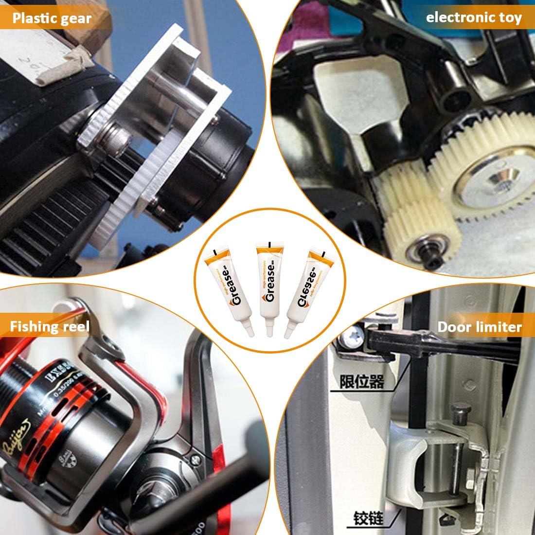 5 pz grasso per ingranaggi, Parte della stampante 3D, lubrificante multiuso per cerniere, grasso lubrificante per Nettuno 4/Ender 3 V3 KE/Ender 3 V3/CR10-SE/Kobra 2 Series/Lab X1 P1P P1S A1 Mini
